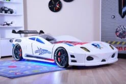 Lit Voiture Turbo V7 Rouge à Led -Vente De Chambre lit voiture turbo v7 rouge a led 3666722818810 568976