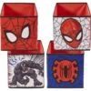 MARVEL - Lot De 4 Cubes De Rangement Et Décoratifs Spiderman