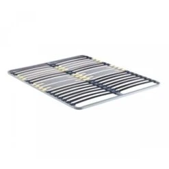 MERINOS Cadre A Lattes 2x80x200 Cm 5 Zones Soutien - Métal Gris Anthracite