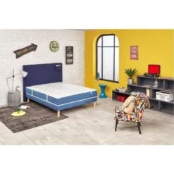 MERINOS Ensemble Matelas + Sommier 140 X 190 - 520 Ressorts Ensachés - Ferme - STORY