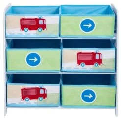 Meuble De Rangement Enfant 6 Bacs Voitures Garçon - Worlds Apart -Vente De Chambre meuble de rangement enfant 6 bacs voitures garcon worlds apart 5013138627686 510962