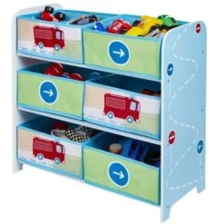 Meuble De Rangement Enfant 6 Bacs Voitures Garçon - Worlds Apart -Vente De Chambre meuble de rangement enfant 6 bacs voitures garcon worlds apart 5013138627686 510963