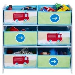 Meuble De Rangement Enfant 6 Bacs Voitures Garçon - Worlds Apart -Vente De Chambre meuble de rangement enfant 6 bacs voitures garcon worlds apart 5013138627686 510964