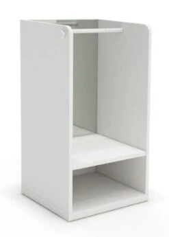 Meuble Penderie Blanc Avec Miroir Sans Pieds Et Patère Coeur Blanc