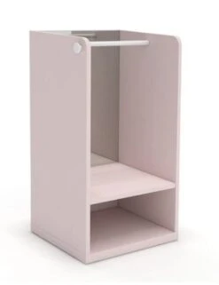 Meuble Penderie Rose Avec Miroir Sans Pieds Et Patère Ronde Rose