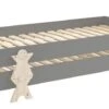 Pack De 2 Lits Empilables Pin Massif Gris Et Bois Clair Fernando 90x200 Cm