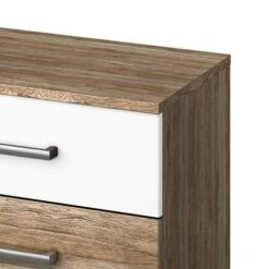 Pack Lit Et 2 Chevets Chêne Sanremo Et Blanc Mat Madrid 180 -Vente De Chambre pack lit et 2 chevets chene sanremo et blanc mat madrid 180 217365