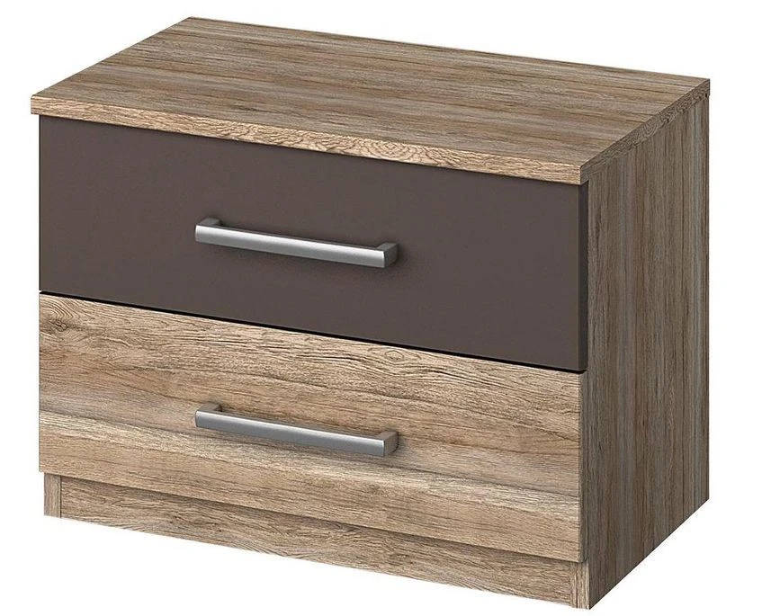 Pack Lit Et 2 Chevets Chêne Sanremo Et Marron Mat Madrid 140 4 Pack Lit Et 2 Chevets Chêne Sanremo Et Marron Mat Madrid 140 – Image 4