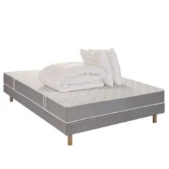 Pack Pret A Dormir Hypoallergénique DYNASPRING Matelas 140x190 + Sommier + Couette Et Oreillers -Vente De Chambre pack pret a dormir hypoallergenique dynaspring matelas 140x190 sommier couette et oreillers 5410609086773 431886