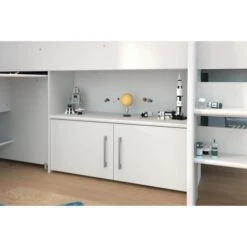 PARISOT Lit Combiné Enfant Avec Bureau Contemporain Décor Blanc - Sommier Inclus -l90 X L200 Cm - DAVE -Vente De Chambre parisot lit combine enfant avec bureau contemporain decor blanc sommier inclus l90 x l200 cm dave 3480940191568 1110726