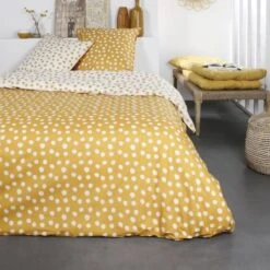 Parure De Lit - Sunhine 7.12 - 220 X 240 Cm - 100% Coton - Imprimé A Pois - TODAY
