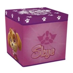 PAT PATROUILLE Boite De Rangement Et Pouf 2 En 1 Pour Enfant - 30x30x30 Cm