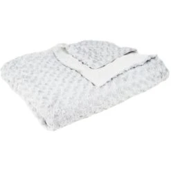 Plaid Fourrure Bouclée - 180 X 230 Cm - Gris