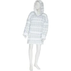 Plaid Sweat Manches Longues Flan Snow - Gris Souris