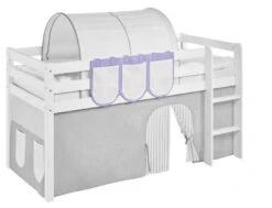 Pochettes Beige Et Parme Dorie Pour Lit Mezzanine Enfant