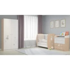 POLINI KIDS AMIS ZEN Commode A Langer VOLGA 4 Tiroirs Avec Plan A Langer Rabattable Blanc/naturel -Vente De Chambre polini kids amis zen commode a langer volga 4 tiroirs avec plan a langer rabattable blanc naturel 4620031186861 779392