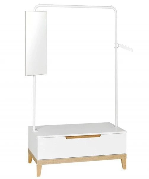 Portant Enfant 1 Tiroir Bois Blanc Et Hêtre Clair Evidence 8 Portant Enfant 1 Tiroir Bois Blanc Et Hêtre Clair Evidence – Image 8