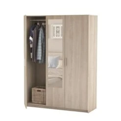 Ferrari PRICY Ensemble Lit 140x190 Cm + Armoire 3 Portes + 2 Chevets - Décor Chene Shannon Et -Vente De Chambre pricy ensemble lit 140x190 cm armoire 3 portes 2 chevets decor chene shannon et 3397700128194 475408