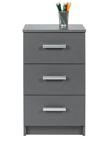 Rangement 3 Tiroirs Gris Graphite Reta 41 Cm 2 Rangement 3 Tiroirs Gris Graphite Reta 41 Cm – Image 2
