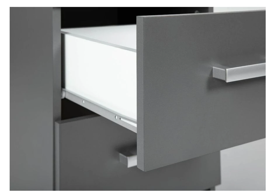 Rangement 3 Tiroirs Gris Graphite Reta 41 Cm 4 Rangement 3 Tiroirs Gris Graphite Reta 41 Cm – Image 4