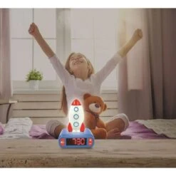 LEXIBOOK Réveil Veilleuse Fusée Avec Effets Sonores -Vente De Chambre reveil veilleuse fusee avec effets sonores 3380743090191 750826