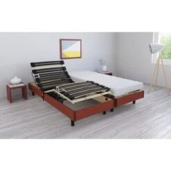 RODA Ensemble Relaxation Matelas + Sommiers électriques 2 X 80 X 200 Cm - Mousse - 14 Cm - Ferme