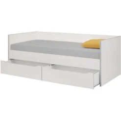 RYAN Lit Enfant Banquette 2 Tiroirs 90 X 200 Cm - Blanc