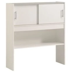 SCOOP Lit Enfant Avec 3 Meubles De Rangement Contemporain Décor Blanc - L 90 X L 200 Cm -Vente De Chambre scoop lit enfant avec 3 meubles de rangement contemporain decor blanc l 90 x l 200 cm 3480940231820 452716