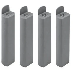 SEDAC Jeu 4 Pieds 22 Cm Pour Sommiers A Lattes - Gris