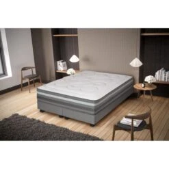 SERNIK COCOON ZEN Ensemble Matelas 180x200 Cm + Sommier + Pieds - Ressorts Ensachés - 30 Cm