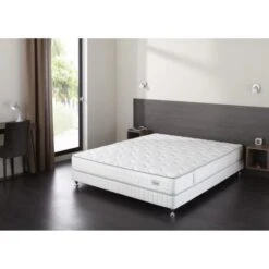 SIMMONS LOBBY Ensemble Matelas + Sommier 140x190cm LOBBY - Ressorts - Ferme - 22kg/m3 - Série 500 Ressorts Sensoft Origine - 2 Pers