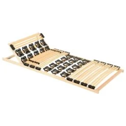 Sommier Avec 38 Lattes Tête De Lit Réglable 100x200 Cm