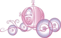 Sticker Scintillant Géant Carrosse De Princesse Disney