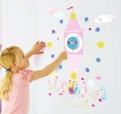 Stickers Horloge Princesse Disney