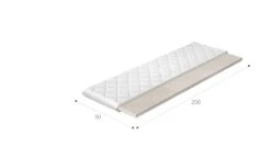 Surmatelas En Latex Naturel Luxia - 4 Cm - 7 Tailles -Vente De Chambre surmatelas en latex naturel luxia 4 cm 7 tailles 3666722946872 1490975