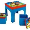 Table Carrée Et 2 Tabourets De Rangement Pat'Patrouille Garçon