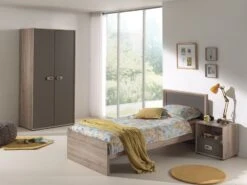 Table De Chevet 1 Tiroir 1 Niche Bois Clair Et Marron Foresta -Vente De Chambre table de chevet 1 tiroir 1 niche bois clair et marron foresta 5420070222273 92173