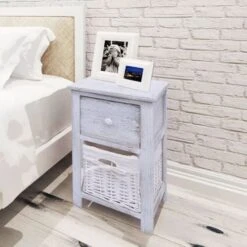 Table De Chevet 1 Tiroir Et 1 Panier Paulownia Massif Clair Poupa -Vente De Chambre table de chevet 1 tiroir et 1 panier paulownia massif clair poupa 3666722580861 256978