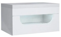 Table De Chevet 1 Tiroir Laqué Blanc Diva