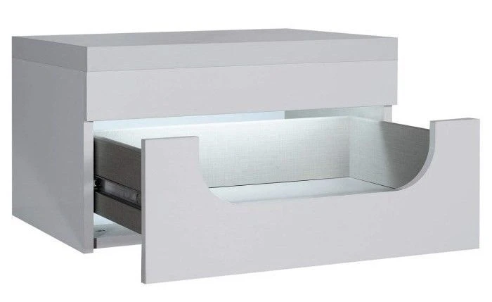 Table De Chevet 1 Tiroir Laqué Blanc Diva 2 Table De Chevet 1 Tiroir Laqué Blanc Diva – Image 2