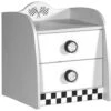 Table De Chevet 2 Tiroirs Blanche Sport