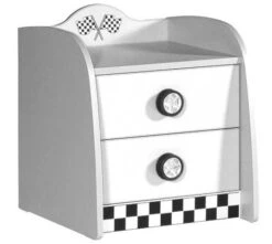 Table De Chevet 2 Tiroirs Blanche Sport