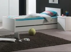 Table De Chevet 2 Tiroirs Bois Laqué Blanc Lara -Vente De Chambre table de chevet 2 tiroirs bois laque blanc lara 5420070201940 690402