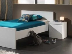 Table De Chevet 2 Tiroirs Bois Laqué Blanc Lara -Vente De Chambre table de chevet 2 tiroirs bois laque blanc lara 5420070201940 690403