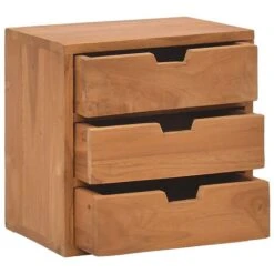 Table De Chevet 40x30x40 Cm Bois De Teck Solide -Vente De Chambre table de chevet 40x30x40 cm bois de teck solide 3666722213110 1152448