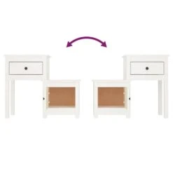 Table De Chevet Blanc 79,5x38x65,5 Cm Bois De Pin Massif 12 Table De Chevet Blanc 79,5x38x65,5 Cm Bois De Pin Massif -Vente De Chambre table de chevet blanc 79 5x38x65 5 cm bois de pin massif 3666722876674 1467542