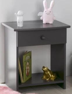 Table De Chevet Enfant 1 Tiroir Gris Vogua
