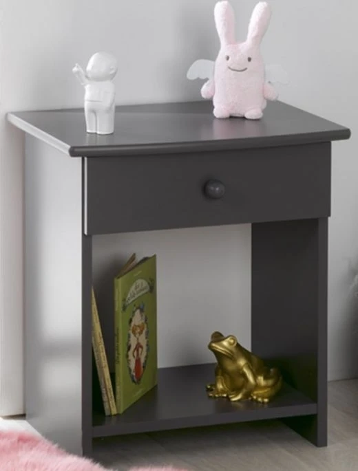 Table De Chevet Enfant 1 Tiroir Gris Vogua 1 Table De Chevet Enfant 1 Tiroir Gris Vogua