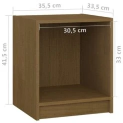 Table De Chevet Marron Miel 35,5x33,5x41,5cm Bois De Pin Massif -Vente De Chambre table de chevet marron miel 35 5x33 5x41 5cm bois de pin massif 3666722147606 1270304