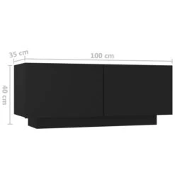 Table De Chevet Noir 100x35x40 Cm -Vente De Chambre table de chevet noir 100x35x40 cm agglomere 3666722739696 935030